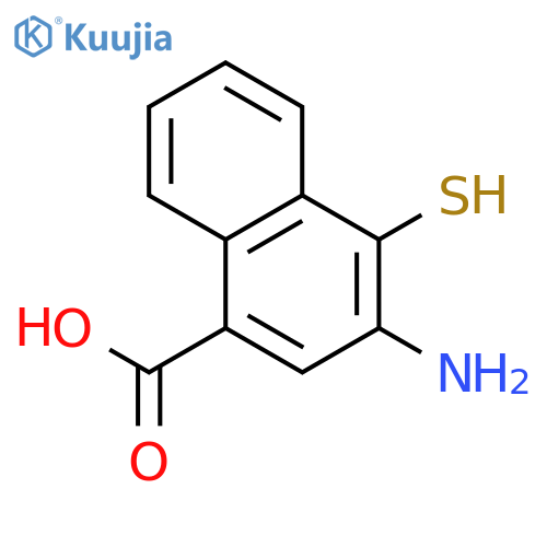 1-Naphthalenecarboxylic acid, 3-amino-4-mercapto- structure