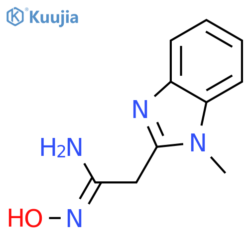 N'-hydroxy-2-(1-methyl-1H-1,3-benzodiazol-2-yl)ethanimidamide structure