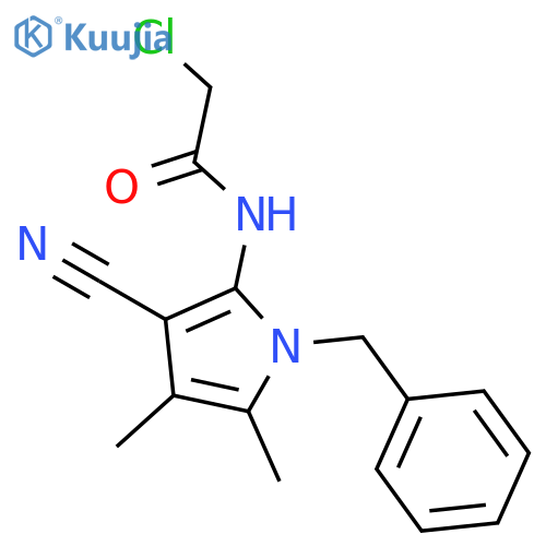 N-(1-BENZYL-3-CYANO-4,5-DIMETHYL-1H-PYRROL-2-YL)-2-CHLOROACETAMIDE structure