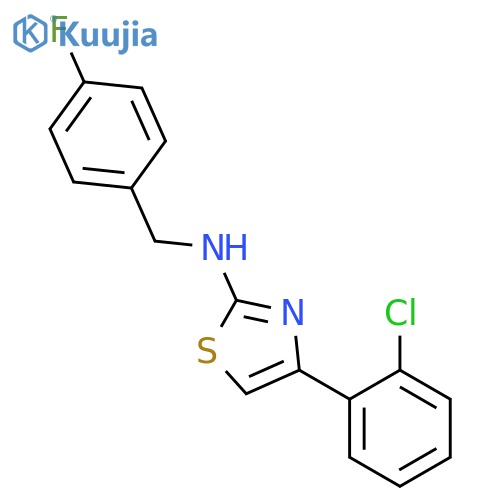 4-(2-chlorophenyl)-N-(4-fluorophenyl)methyl-1,3-thiazol-2-amine structure