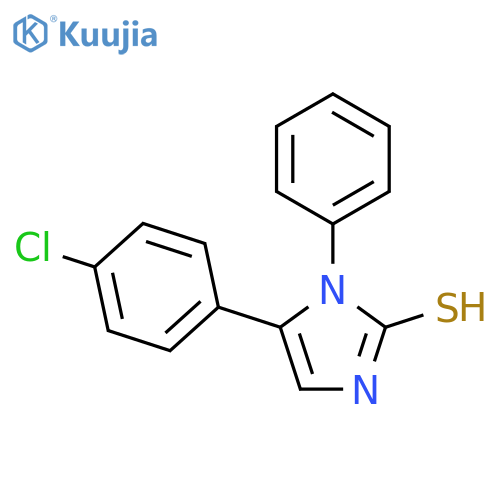 5-(4-chlorophenyl)-1-phenyl-1H-imidazole-2-thiol structure