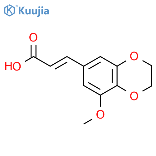 3-(8-Methoxy-2,3-dihydro-1,4-benzodioxin-6-yl)prop-2-enoic acid structure