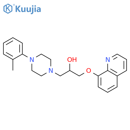 1-Piperazineethanol,4-(2-methylphenyl)-a-[(8-quinolinyloxy)methyl]- structure