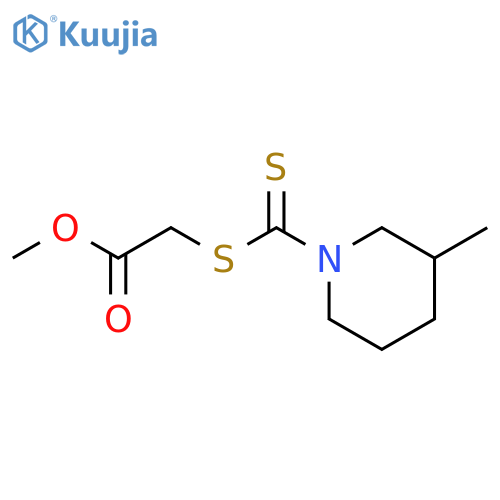 methyl 2-(3-methylpiperidine-1-carbothioylsulfanyl)acetate structure