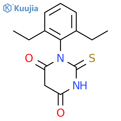 1-(2,6-diethylphenyl)-2-sulfanylidene-1,3-diazinane-4,6-dione structure
