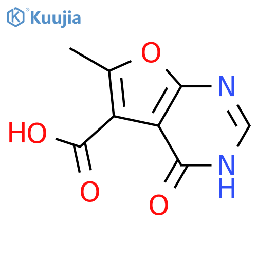 6-methyl-4-oxo-3H,4H-furo2,3-dpyrimidine-5-carboxylic acid structure