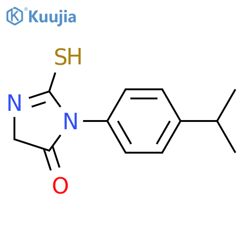 1-4-(Propan-2-yl)phenyl-2-sulfanyl-4,5-dihydro-1H-imidazol-5-one structure