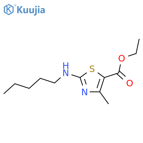 ETHYL 4-METHYL-2-(PENTYLAMINO)-1,3-THIAZOLE-5-CARBOXYLATE structure