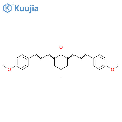 Cyclohexanone,2,6-bis[3-(4-methoxyphenyl)-2-propenylidene]-4-methyl- structure