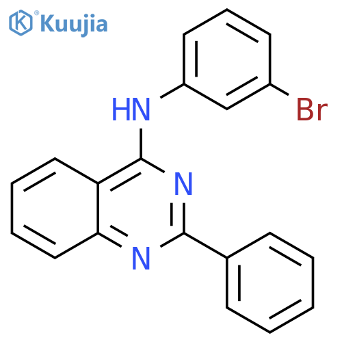 N-(3-bromophenyl)-2-phenylquinazolin-4-amine structure