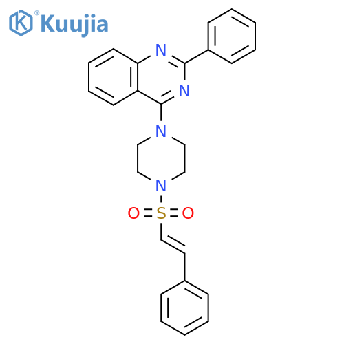 2-Phenyl-4-[4-(2-phenylethenesulfonyl)piperazin-1-yl]quinazoline structure