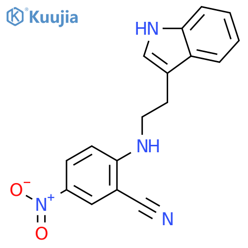 2-{2-(1H-Indol-3-yl)ethylamino}-5-nitrobenzonitrile structure