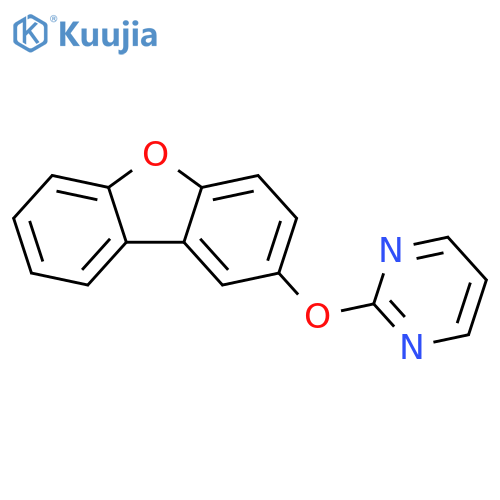 Pyrimidine, 2-(2-dibenzofuranyloxy)- structure