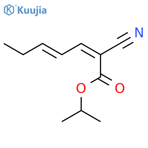 2,4-HEPTADIENOIC ACID, 2-CYANO-, 1-METHYLETHYL ESTER structure