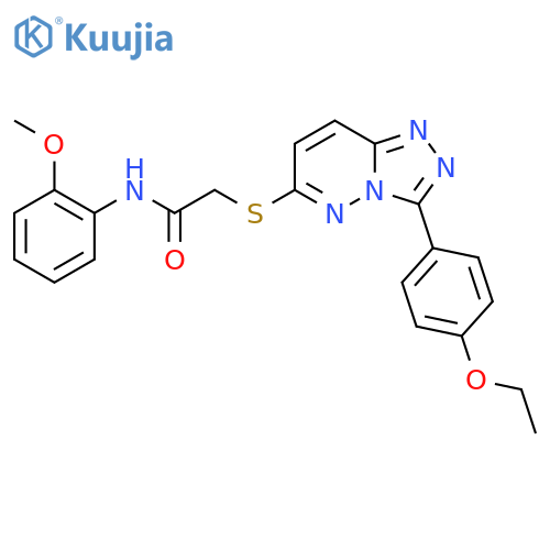 2-{3-(4-ethoxyphenyl)-1,2,4triazolo4,3-bpyridazin-6-ylsulfanyl}-N-(2-methoxyphenyl)acetamide structure