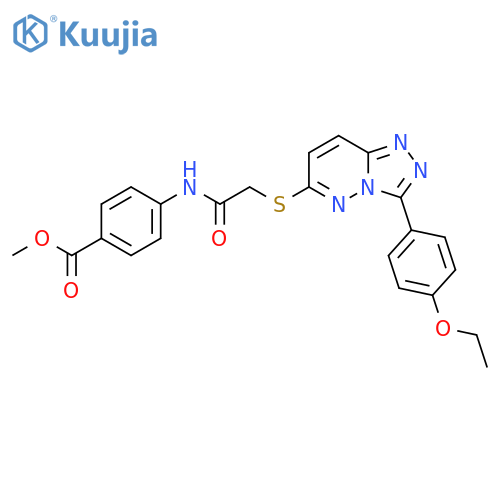 methyl 4-(2-{[3-(4-ethoxyphenyl)-[1,2,4]triazolo[4,3-b]pyridazin-6-yl]sulfanyl}acetamido)benzoate structure