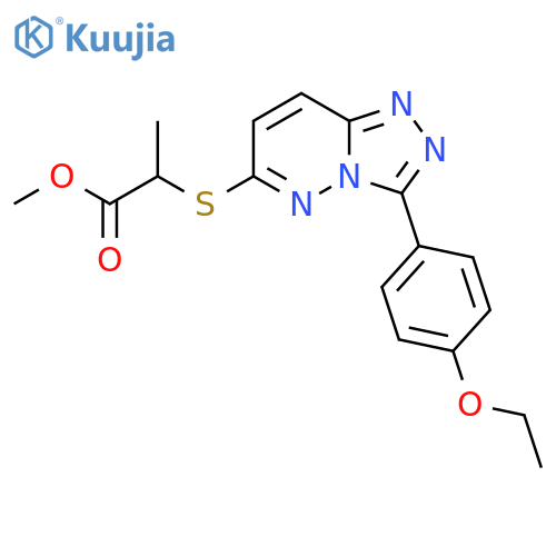 methyl 2-{3-(4-ethoxyphenyl)-1,2,4triazolo4,3-bpyridazin-6-ylsulfanyl}propanoate structure