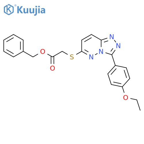 benzyl 2-{3-(4-ethoxyphenyl)-1,2,4triazolo4,3-bpyridazin-6-ylsulfanyl}acetate structure