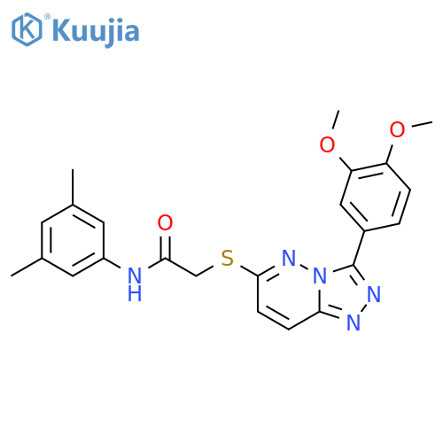 2-{3-(3,4-dimethoxyphenyl)-1,2,4triazolo4,3-bpyridazin-6-ylsulfanyl}-N-(3,5-dimethylphenyl)acetamide structure