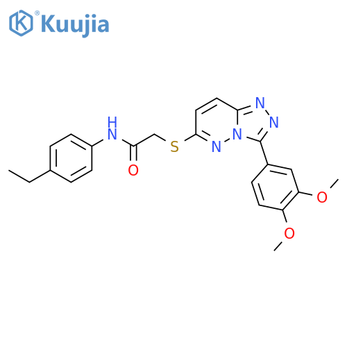 2-{3-(3,4-dimethoxyphenyl)-1,2,4triazolo4,3-bpyridazin-6-ylsulfanyl}-N-(4-ethylphenyl)acetamide structure