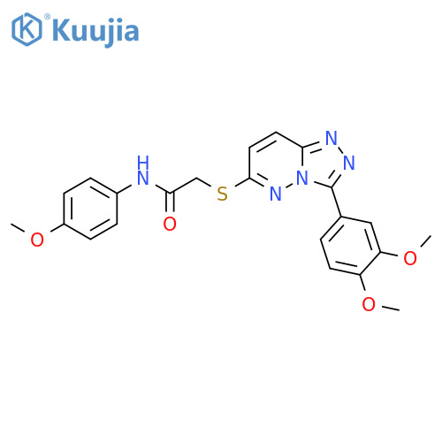 2-{3-(3,4-dimethoxyphenyl)-1,2,4triazolo4,3-bpyridazin-6-ylsulfanyl}-N-(4-methoxyphenyl)acetamide structure