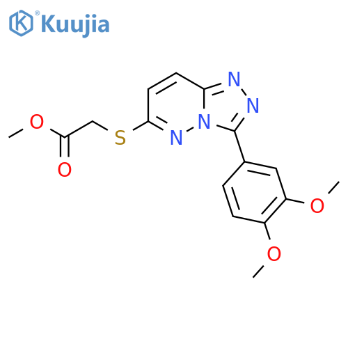methyl 2-{3-(3,4-dimethoxyphenyl)-1,2,4triazolo4,3-bpyridazin-6-ylsulfanyl}acetate structure