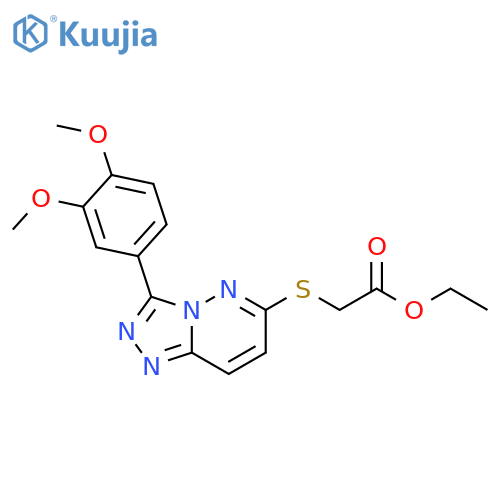 ethyl 2-{3-(3,4-dimethoxyphenyl)-1,2,4triazolo4,3-bpyridazin-6-ylsulfanyl}acetate structure