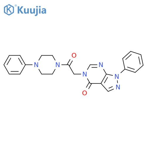5-2-oxo-2-(4-phenylpiperazin-1-yl)ethyl-1-phenyl-1H,4H,5H-pyrazolo3,4-dpyrimidin-4-one structure