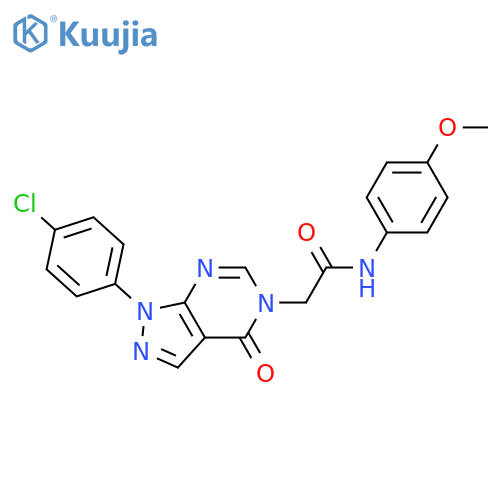 2-1-(4-chlorophenyl)-4-oxo-1H,4H,5H-pyrazolo3,4-dpyrimidin-5-yl-N-(4-methoxyphenyl)acetamide structure