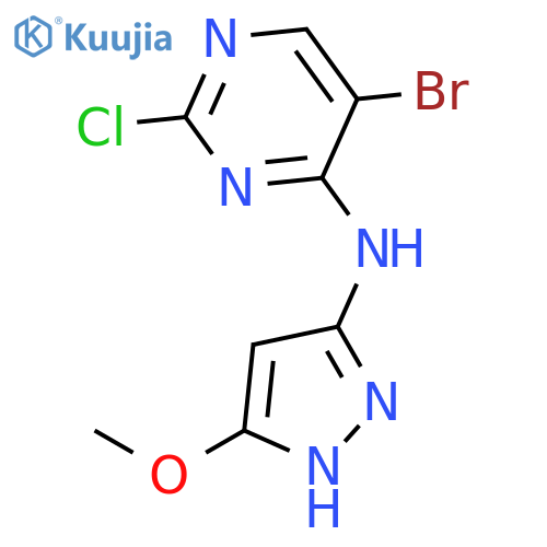 5-bromo-2-chloro-N-(5-methoxy-1H-pyrazol-3-yl)pyrimidin-4-amine structure