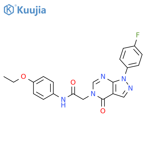 N-(4-ethoxyphenyl)-2-1-(4-fluorophenyl)-4-oxo-1H,4H,5H-pyrazolo3,4-dpyrimidin-5-ylacetamide structure