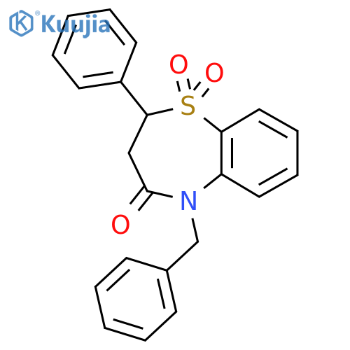 5-benzyl-2-phenyl-2,3,4,5-tetrahydro-1lambda6,5-benzothiazepine-1,1,4-trione structure