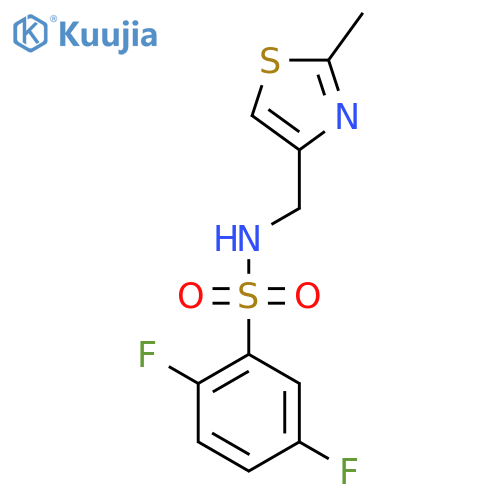 2,5-difluoro-N-(2-methyl-1,3-thiazol-4-yl)methylbenzene-1-sulfonamide structure