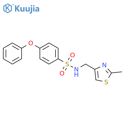 N-(2-methyl-1,3-thiazol-4-yl)methyl-4-phenoxybenzene-1-sulfonamide structure