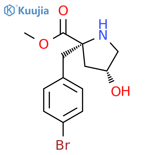 L-Proline, 2-[(4-bromophenyl)methyl]-4-hydroxy-, methyl ester, (4R)- structure