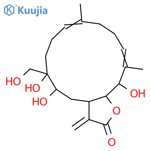 3,4,13,18-Tetrahydroxy-7,11,15(17)-cembratrien-16,14-olide; (1R*,3S*,4S*,7E,11E,13R*,14R*)-form structure