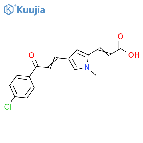 2-Propenoic acid,3-[4-[3-(4-chlorophenyl)-3-oxo-1-propenyl]-1-methyl-1H-pyrrol-2-yl]- structure