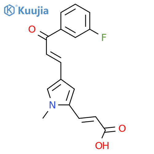 2-Propenoic acid,3-[4-[3-(3-fluorophenyl)-3-oxo-1-propenyl]-1-methyl-1H-pyrrol-2-yl]- structure