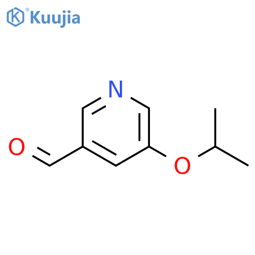 5-(propan-2-yloxy)pyridine-3-carbaldehyde structure