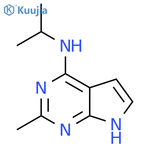 2-methyl-N-(propan-2-yl)-7H-pyrrolo2,3-dpyrimidin-4-amine structure