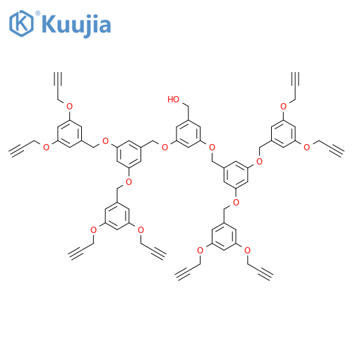 Benzenemethanol,3,5-bis[[3,5-bis[[3,5-bis(2-propynyloxy)phenyl]methoxy]phenyl]methoxy]- structure