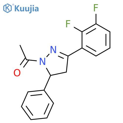 1H-Pyrazole, 1-acetyl-3-(2,3-difluorophenyl)-4,5-dihydro-5-phenyl- structure