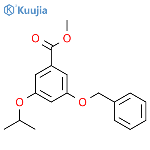 Benzoic acid, 3-(1-methylethoxy)-5-(phenylmethoxy)-, methyl ester structure