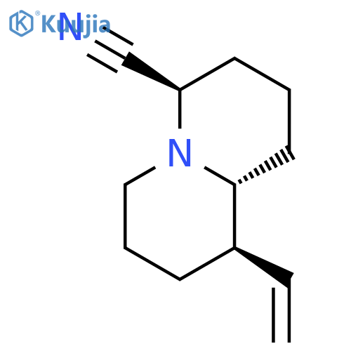 2H-Quinolizine-4-carbonitrile, 9-ethenyloctahydro-, (4R,9R,9aR)-rel- structure