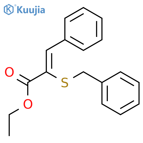 2-Propenoic acid, 3-phenyl-2-[(phenylmethyl)thio]-, ethyl ester, (2Z)- structure