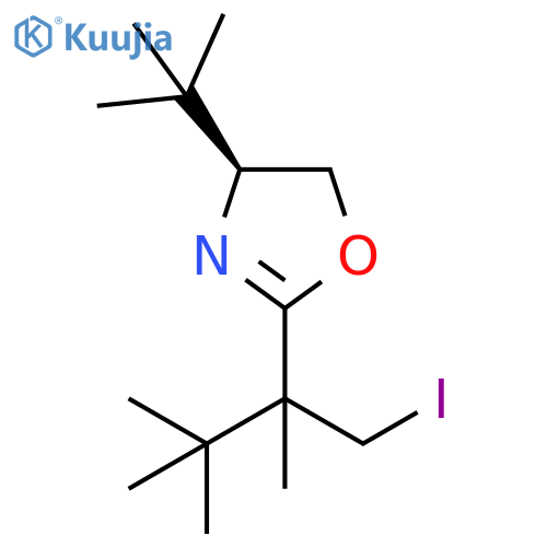 Oxazole,4-(1,1-dimethylethyl)-4,5-dihydro-2-[1-(iodomethyl)-1,2,2-trimethylpropyl]-, (4S)- structure