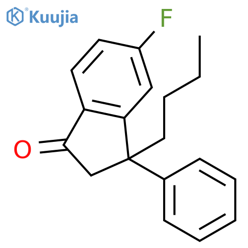 1H-INDEN-1-ONE, 3-BUTYL-5-FLUORO-2,3-DIHYDRO-3-PHENYL- structure