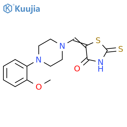 (5E)-5-{4-(2-methoxyphenyl)piperazin-1-ylmethylidene}-2-sulfanylidene-1,3-thiazolidin-4-one structure