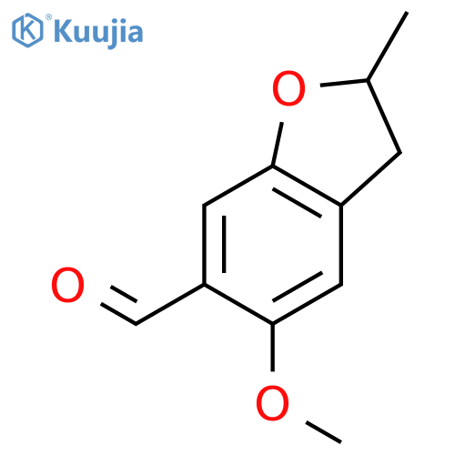 5-methoxy-2-methyl-2,3-dihydro-1-benzofuran-6-carbaldehyde structure