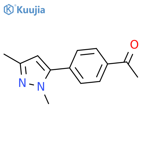 Ethanone, 1-[4-(1,3-dimethyl-1H-pyrazol-5-yl)phenyl]- structure